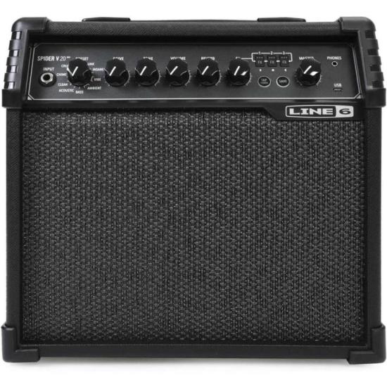 AMP P/GUIT LINE-6 SPIDER V 20 MKII por 0,00 à vista no boleto/pix ou parcele em até 1x sem juros. Compre na loja Mundomax!