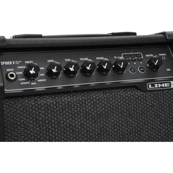 AMP P/GUIT LINE-6 SPIDER V 20 MKII por 0,00 à vista no boleto/pix ou parcele em até 1x sem juros. Compre na loja Mundomax!