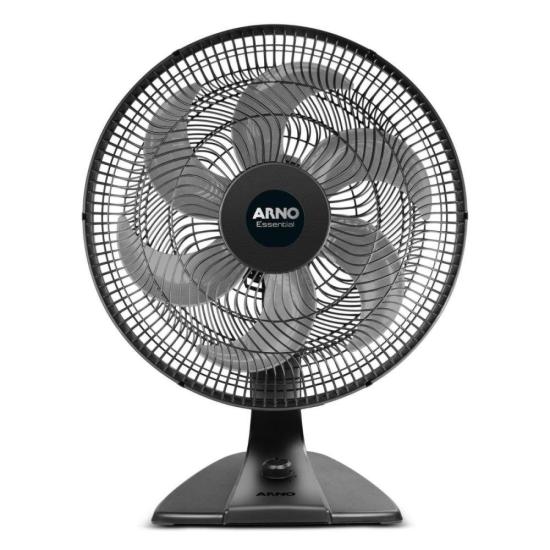 Ventilador de Mesa Arno Essential 6 Pás 40cm 140W Preto/Cinza 127V por 0,00 à vista no boleto/pix ou parcele em até 1x sem juros. Compre na loja Mundomax!