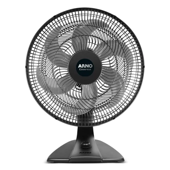 Ventilador de Mesa Arno Essential 6 Pás 40cm 140W Preto/Cinza 127V (89100)