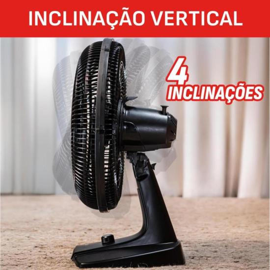 Ventilador de Mesa Arno Essential 6 Pás 40cm 140W Preto 127V por 0,00 à vista no boleto/pix ou parcele em até 1x sem juros. Compre na loja Mundomax!
