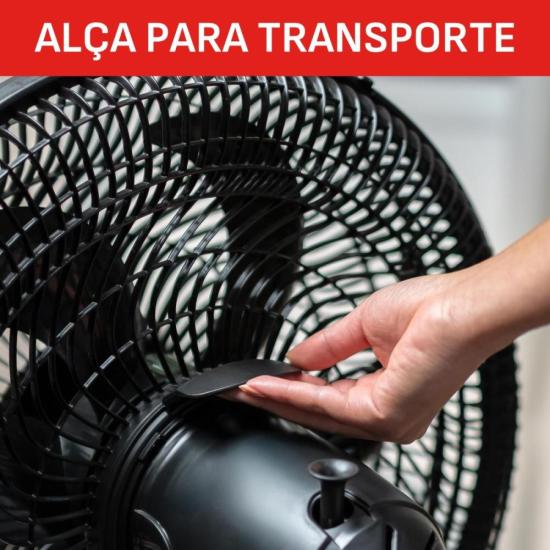 Ventilador de Mesa Arno Essential 6 Pás 40cm 140W Preto 127V por 0,00 à vista no boleto/pix ou parcele em até 1x sem juros. Compre na loja Mundomax!
