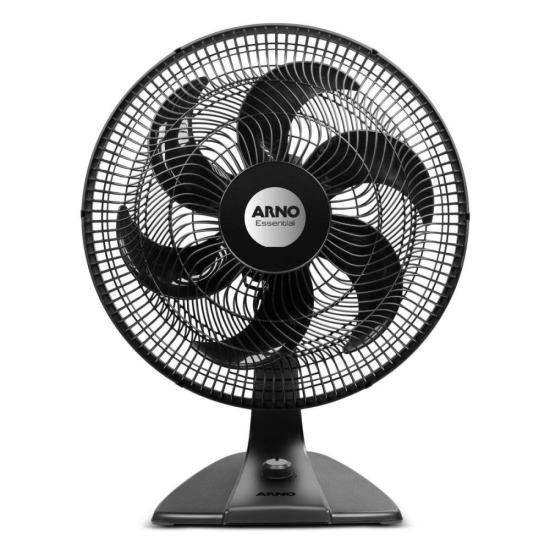 Ventilador de Mesa Arno Essential 6 Pás 40cm 140W Preto 220V por 0,00 à vista no boleto/pix ou parcele em até 1x sem juros. Compre na loja Mundomax!