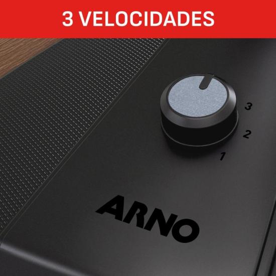 Ventilador de Mesa Arno Essential 6 Pás 40cm 140W Preto 220V por 0,00 à vista no boleto/pix ou parcele em até 1x sem juros. Compre na loja Mundomax!