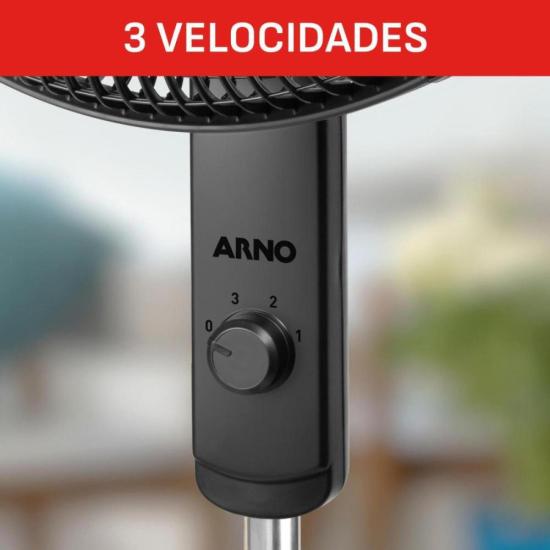 Ventilador de Coluna Arno Essential 6 Pás 40cm 140W Preto/Cinza 127V por 0,00 à vista no boleto/pix ou parcele em até 1x sem juros. Compre na loja Mundomax!