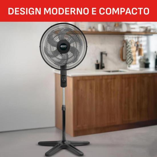 Ventilador de Coluna Arno Essential 6 Pás 40cm 140W Preto/Cinza 127V por 0,00 à vista no boleto/pix ou parcele em até 1x sem juros. Compre na loja Mundomax!