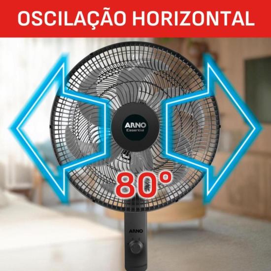 Ventilador de Coluna Arno Essential 6 Pás 40cm 140W Preto/Cinza 220V por 0,00 à vista no boleto/pix ou parcele em até 1x sem juros. Compre na loja Mundomax!
