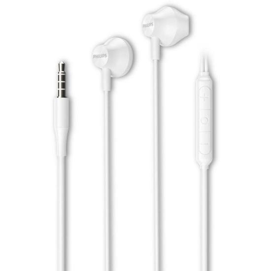 Fone de Ouvido Philips TAE1000 Com Microfone Branco por 0,00 à vista no boleto/pix ou parcele em até 1x sem juros. Compre na loja Mundomax!