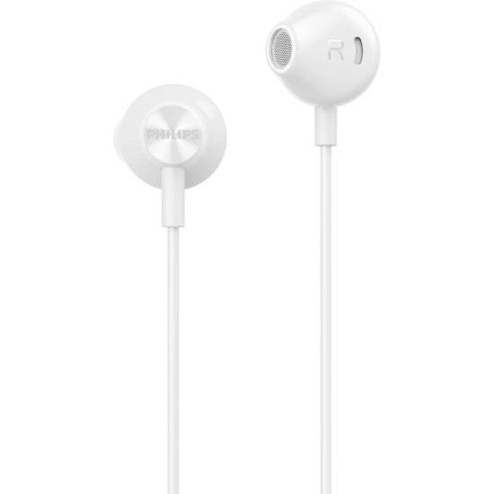 Fone de Ouvido Philips TAE1000 Com Microfone Branco por 0,00 à vista no boleto/pix ou parcele em até 1x sem juros. Compre na loja Mundomax!