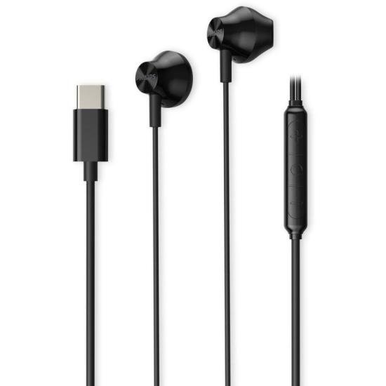Fone de Ouvido Philips TAE2000 Tipo C Com Microfone Preto por 0,00 à vista no boleto/pix ou parcele em até 1x sem juros. Compre na loja Mundomax!