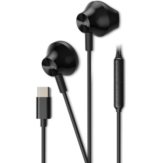 Fone de Ouvido Philips TAE2000 Tipo C Com Microfone Preto por 0,00 à vista no boleto/pix ou parcele em até 1x sem juros. Compre na loja Mundomax!