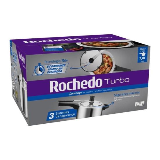 PAN PRESSAO 7L ROCHEDO TURBO POL IP70 por 0,00 à vista no boleto/pix ou parcele em até 1x sem juros. Compre na loja Mundomax!