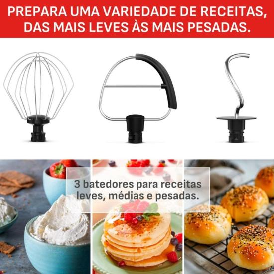 Batedeira Planetária Arno Bake Easy KM10 500W Preto Azulado 127V por 659,00 à vista no boleto/pix ou parcele em até 10x sem juros. Compre na loja Mundomax!