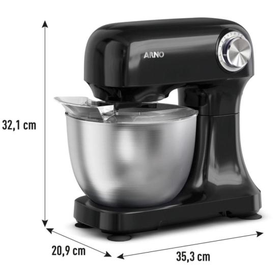 Batedeira Planetária Arno Bake Easy KM10 500W Preto Azulado 220V por 669,00 à vista no boleto/pix ou parcele em até 10x sem juros. Compre na loja Mundomax!