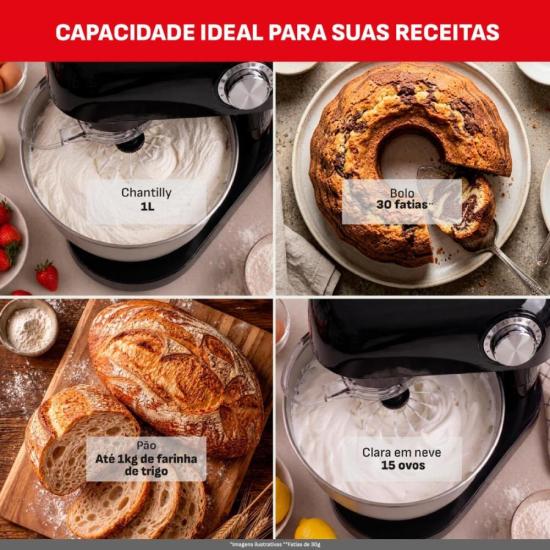 Batedeira Planetária Arno Bake Easy KM10 500W Preto Azulado 220V por 669,00 à vista no boleto/pix ou parcele em até 10x sem juros. Compre na loja Mundomax!