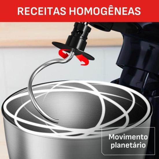 Batedeira Planetária Arno Bake Easy KM10 500W Preto Azulado 220V por 669,00 à vista no boleto/pix ou parcele em até 10x sem juros. Compre na loja Mundomax!