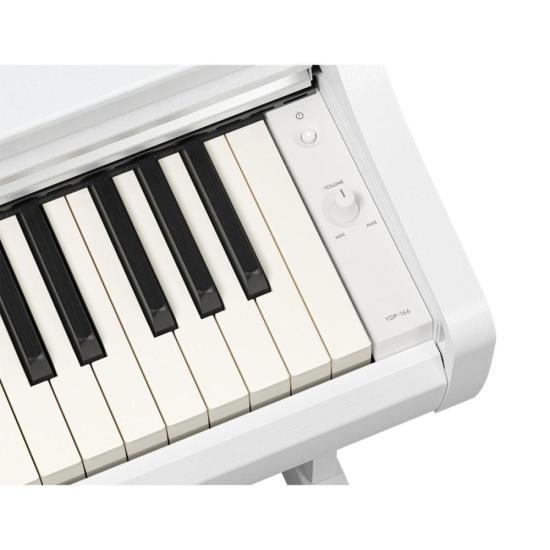 PIANO DIGITAL YAMAHA YDP-166WH por 0,00 à vista no boleto/pix ou parcele em até 1x sem juros. Compre na loja Mundomax!