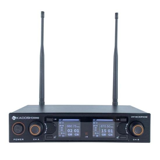 Microfone Sem Fio Duplo Kadosh K-502C B5 Bastão e Headset UHF 200 Canais por 2.299,00 à vista no boleto/pix ou parcele em até 12x sem juros. Compre na loja Mundomax!