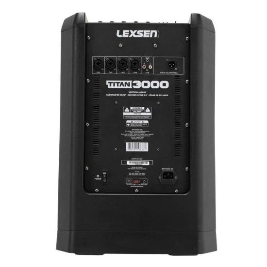 Sistema Vertical Array Lexsen Titan 3000 Ativo Bluetooth 3000W Preto por 0,00 à vista no boleto/pix ou parcele em até 1x sem juros. Compre na loja Mundomax!