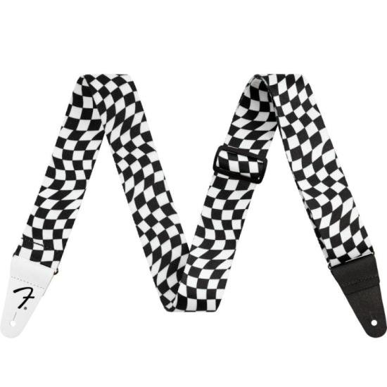 Correia Fender Wavy Checkerboard Black/White por 0,00 à vista no boleto/pix ou parcele em até 1x sem juros. Compre na loja Mundomax!