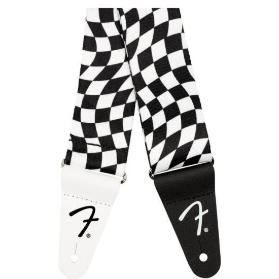 Correia Fender Wavy Checkerboard Black/White por 0,00 à vista no boleto/pix ou parcele em até 1x sem juros. Compre na loja Mundomax!