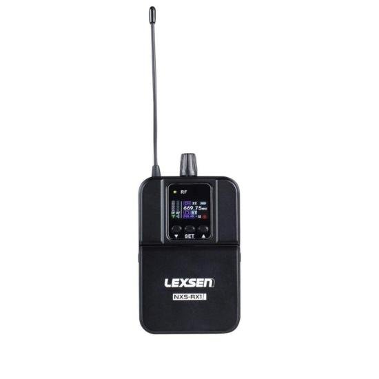 Bodypack Receptor Lexsen NXS-RX1 para Sistema de Monitoramento Sem Fio por 0,00 à vista no boleto/pix ou parcele em até 1x sem juros. Compre na loja Mundomax!