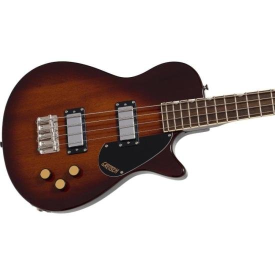 Contra Baixo Gretsch Streamliner Jet™ Club Havana Burst por 3.998,00 à vista no boleto/pix ou parcele em até 12x sem juros. Compre na loja Mundomax!