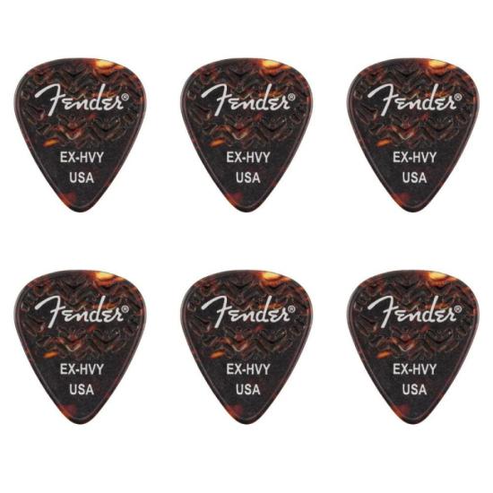 Palheta Fender Wavelength Celluloid 351 Shell Extra Heavy Tortoise (com por 76,00 à vista no boleto/pix ou parcele em até 3x sem juros. Compre na loja Mundomax!