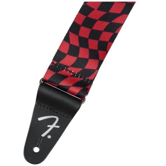 Correia Fender Wavy Chekerboard Red por 0,00 à vista no boleto/pix ou parcele em até 1x sem juros. Compre na loja Mundomax!