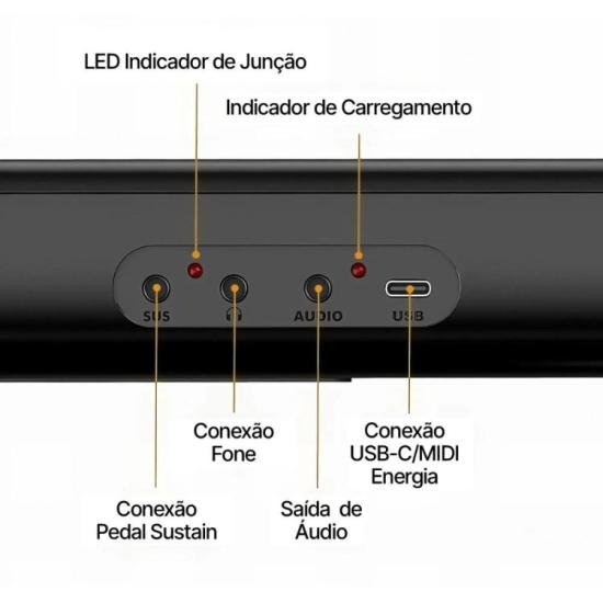 PIANO DIGITAL MIZUTANI MLOCK PT por 1.599,00 à vista no boleto/pix ou parcele em até 12x sem juros. Compre na loja Mundomax!