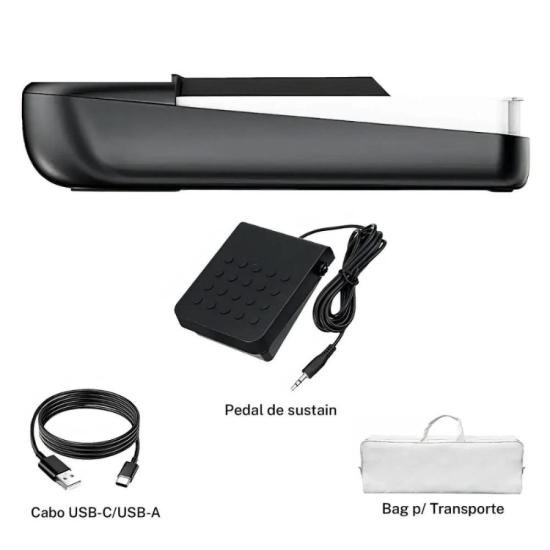 PIANO DIGITAL MIZUTANI MLOCK PT por 1.599,00 à vista no boleto/pix ou parcele em até 12x sem juros. Compre na loja Mundomax!