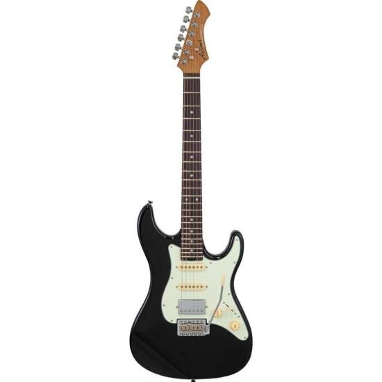 GUITARRA STRATO ARIA STG-400 BK por 0,00 à vista no boleto/pix ou parcele em até 1x sem juros. Compre na loja Mundomax!