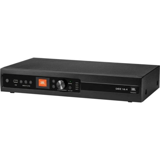 Amplificador Digital para Som Ambiente JBL DEE 16.4 4 Canais 120W RMS Pr por 0,00 à vista no boleto/pix ou parcele em até 1x sem juros. Compre na loja Mundomax!