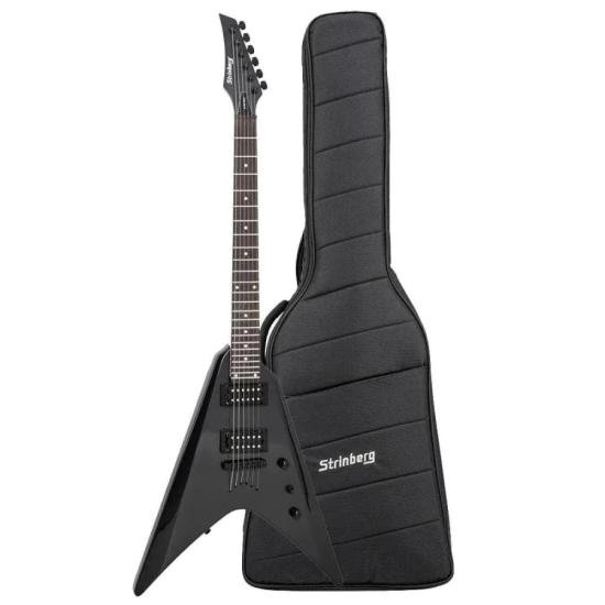 Guitarra Strinberg FVS450 Formato V Com Bag Onix Black por 0,00 à vista no boleto/pix ou parcele em até 1x sem juros. Compre na loja Mundomax!