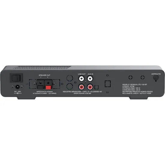 Amplificador Frahm Sensus Lite 1120 120W Bluetooth (89514)
