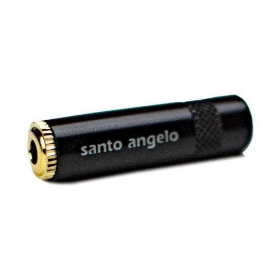 Plug P2 Santo Angelo SAS Estéreo Fêmea Linha Ouro Preto por 25,00 à vista no boleto/pix ou parcele em até 1x sem juros. Compre na loja Mundomax!