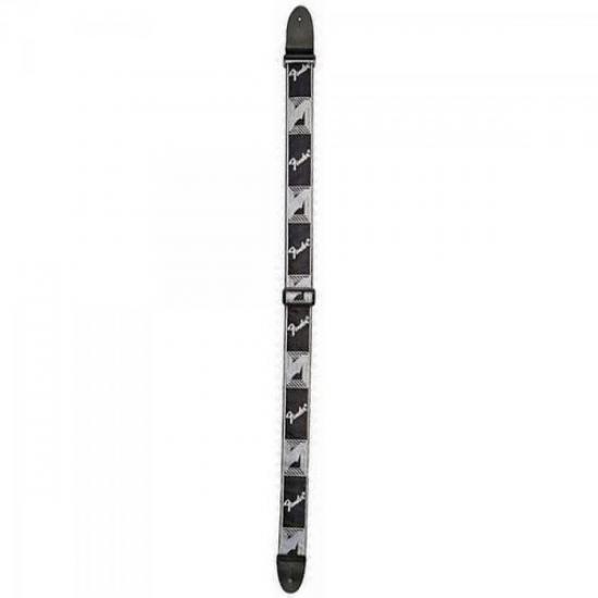 Correia Monogrammed Strap Bordada 5cm Preta/Cinza FENDER por 0,00 à vista no boleto/pix ou parcele em até 1x sem juros. Compre na loja Mundomax!